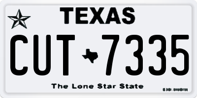TX license plate CUT7335