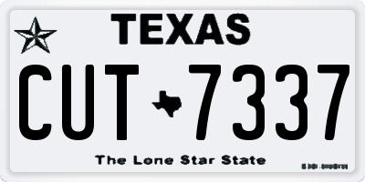 TX license plate CUT7337