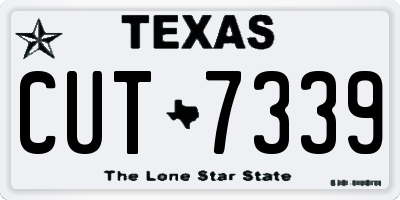 TX license plate CUT7339