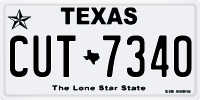 TX license plate CUT7340