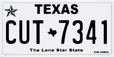 TX license plate CUT7341