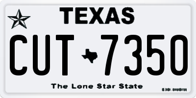 TX license plate CUT7350