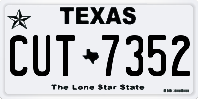 TX license plate CUT7352