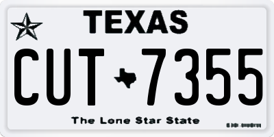 TX license plate CUT7355
