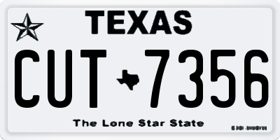 TX license plate CUT7356