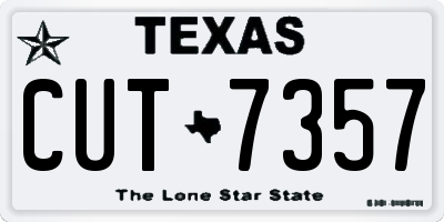 TX license plate CUT7357
