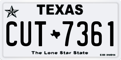 TX license plate CUT7361