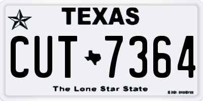 TX license plate CUT7364