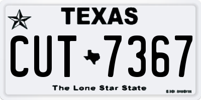 TX license plate CUT7367