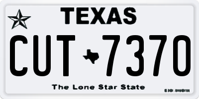 TX license plate CUT7370