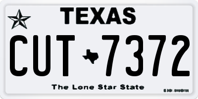 TX license plate CUT7372