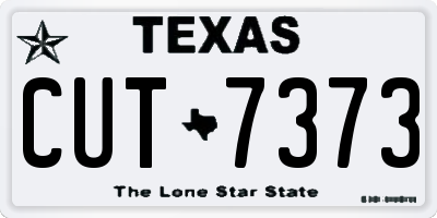 TX license plate CUT7373