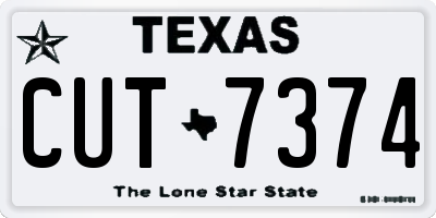 TX license plate CUT7374