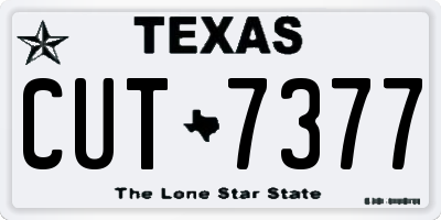TX license plate CUT7377