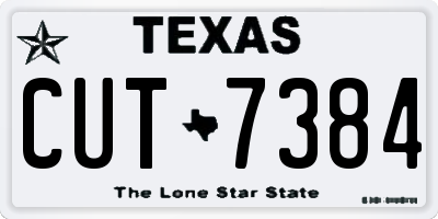 TX license plate CUT7384