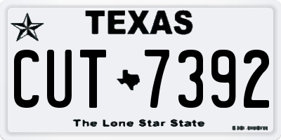 TX license plate CUT7392