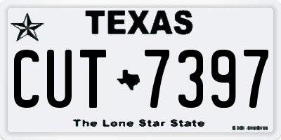TX license plate CUT7397