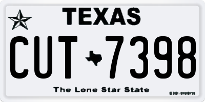 TX license plate CUT7398