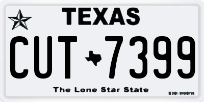 TX license plate CUT7399