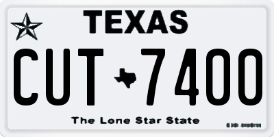 TX license plate CUT7400