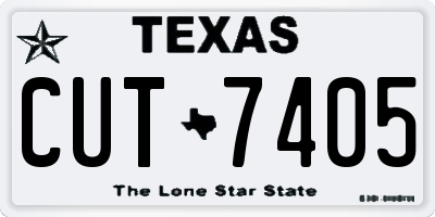 TX license plate CUT7405