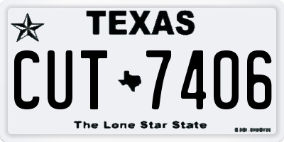 TX license plate CUT7406