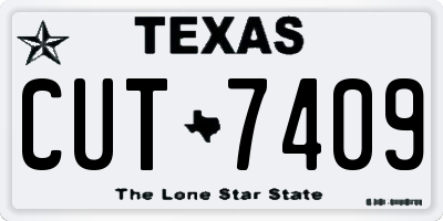 TX license plate CUT7409
