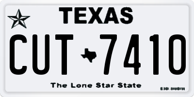 TX license plate CUT7410