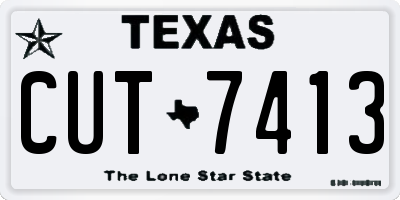 TX license plate CUT7413