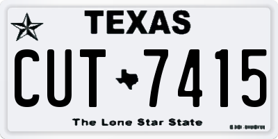 TX license plate CUT7415