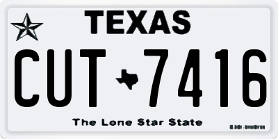 TX license plate CUT7416