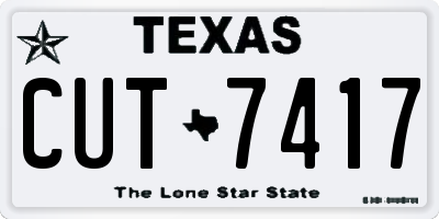 TX license plate CUT7417