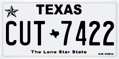 TX license plate CUT7422