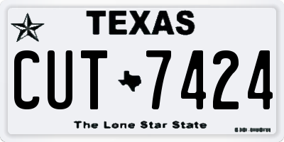 TX license plate CUT7424