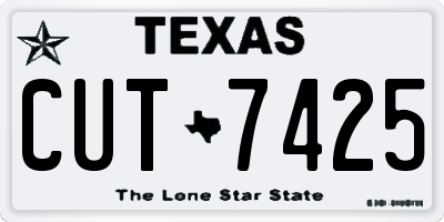 TX license plate CUT7425