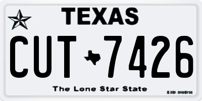 TX license plate CUT7426