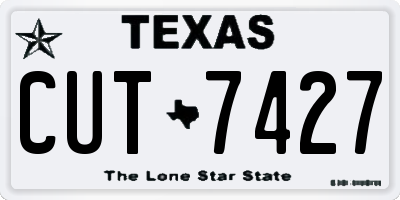 TX license plate CUT7427