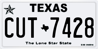 TX license plate CUT7428
