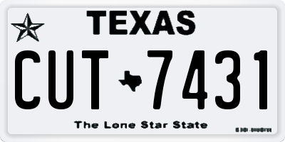 TX license plate CUT7431