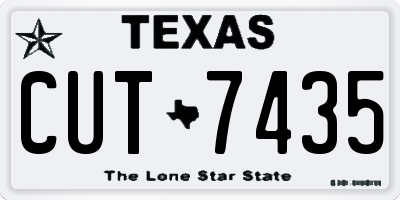TX license plate CUT7435