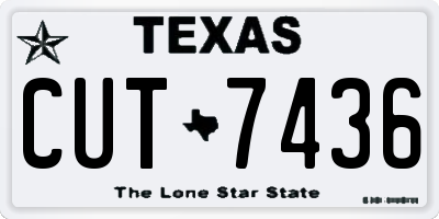 TX license plate CUT7436