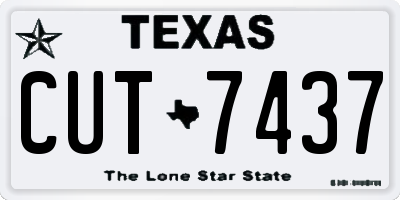 TX license plate CUT7437