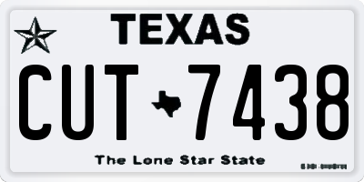 TX license plate CUT7438
