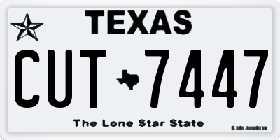TX license plate CUT7447