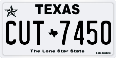 TX license plate CUT7450