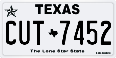 TX license plate CUT7452