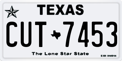 TX license plate CUT7453