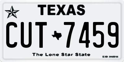 TX license plate CUT7459