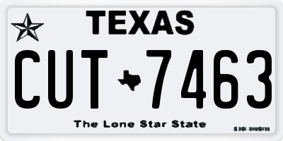 TX license plate CUT7463