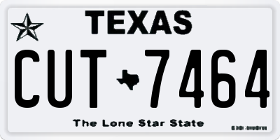 TX license plate CUT7464